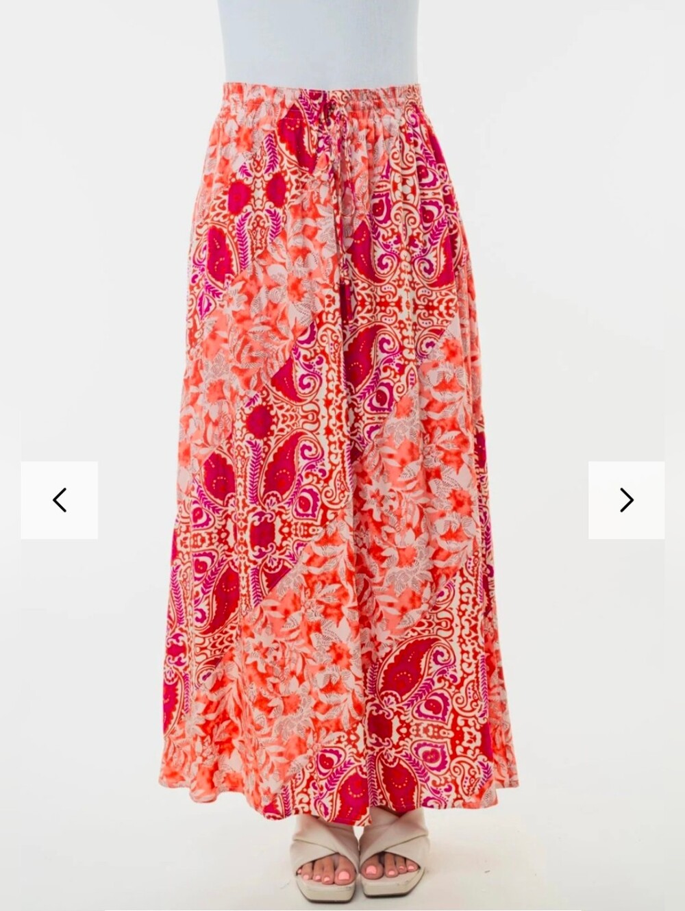 NEW!!! White Birch Floral Paisley Maxi Skirt, Sx 2X